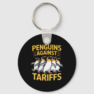 Chaveiro Pinguins Engraçados Contra Tarifas Dia da Libertaç