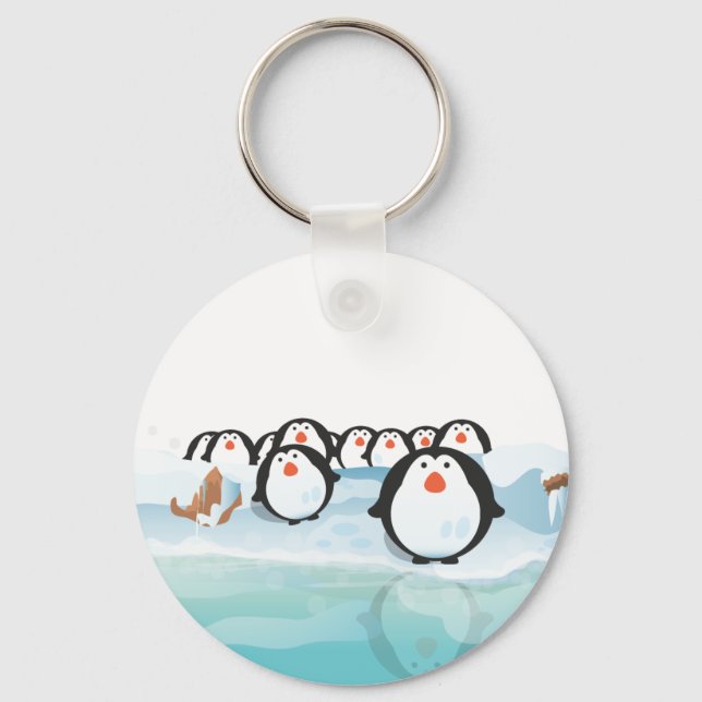 Chaveiro Pinguins Fofos (Frente)