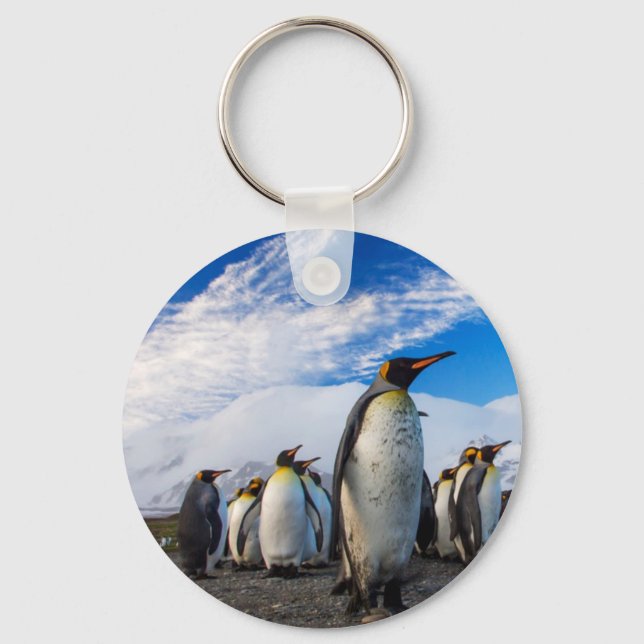 Chaveiro Pinguins Marching Blue Sky (Frente)