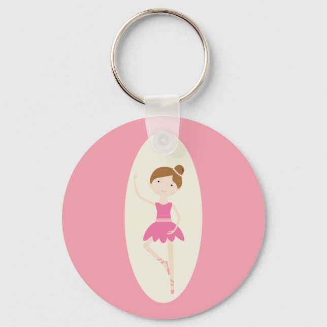 Chaveiro Pink Ballerina 1 Keychain (Frente)