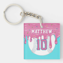 Chaveiro Pink & Blue Baseball Drip