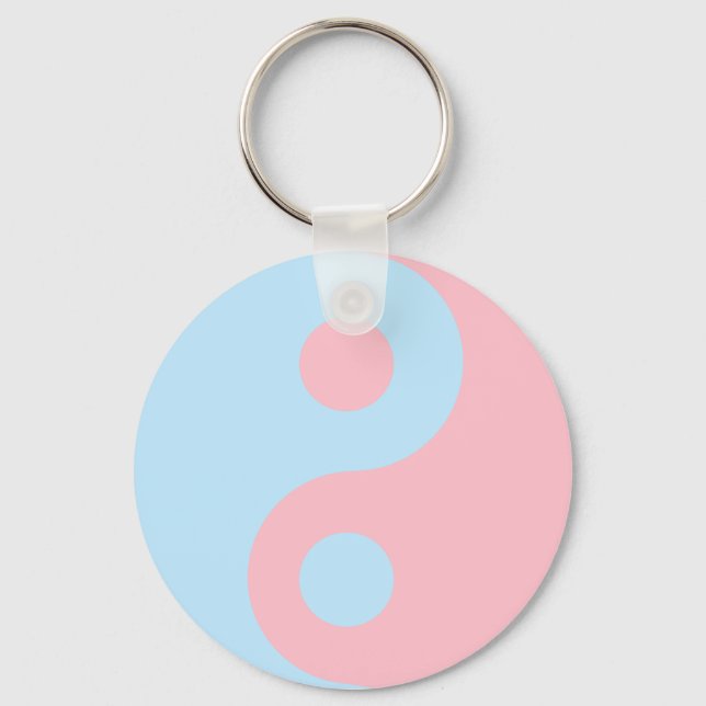 Chaveiro Pink Blue Yin Yang (Frente)