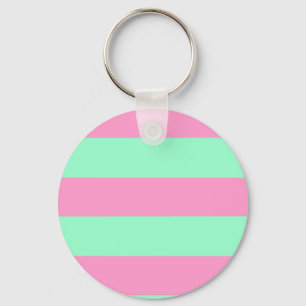 Chaveiro Pink Clássico e Padrão com Faixa Verde de Casa