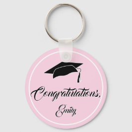 Chaveiro Pink Congratulations Graduation Cap