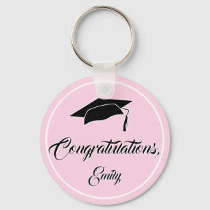 Chaveiro Pink Congratulations Graduation Cap
