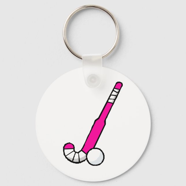 Chaveiro Pink Field Hockey Stick (Frente)