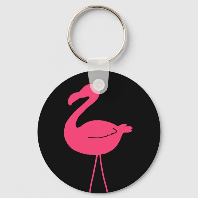 Chaveiro Pink Flamingo Silhouette (Frente)