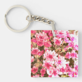 Chaveiro Pink Floral Bloom Pattern – Soft Botanical Design