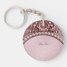 Chaveiro Pink Flower Keychain