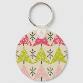 Chaveiro Pink & green Christmas trees