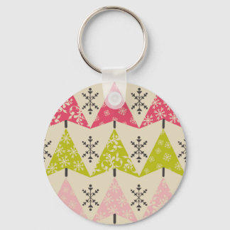 Chaveiro Pink & green Christmas trees