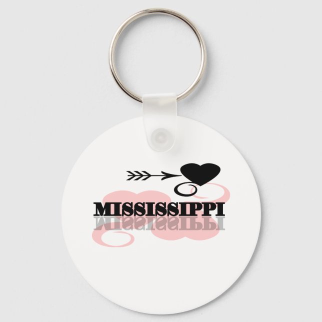 Chaveiro Pink Heart Mississippi (Frente)