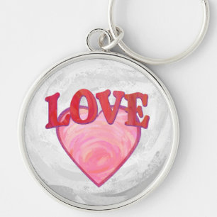 Chaveiro Pink Love Heart Pattern