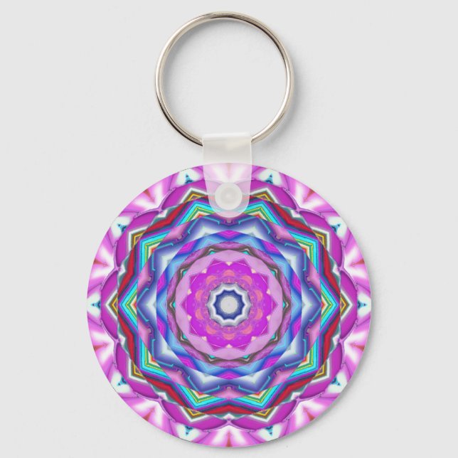 Chaveiro Pink Mandala (Frente)