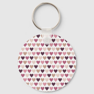Chaveiro Pink Mini Hearts and Plum Romantic Love Motif
