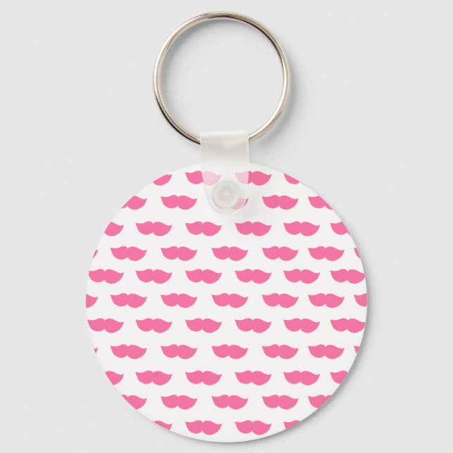 Chaveiro Pink Mustaches (Frente)