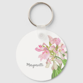 Chaveiro Pink Orchid Floral Design – Elegant Botanical Art