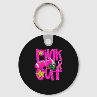 Chaveiro Pink out football pink ribbon breast cancer