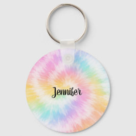 Chaveiro Pink Pastel Tie Dye Girly Chic                    