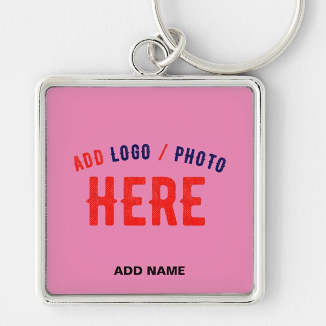 CHAVEIRO PINK PERSONALIZÁVEL MODERNO VERIFICADO COM MARCA (Frente)