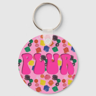 Chaveiro Pink PLUR Rave Kandi