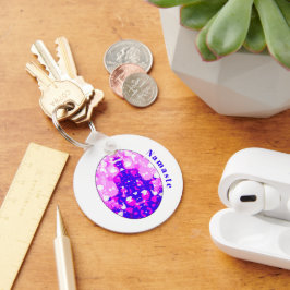 Chaveiro Pink Sentado Yoga Pose Namaste