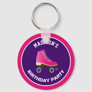 Chaveiro Pink Skate Roller Skating Birthday Party Favor