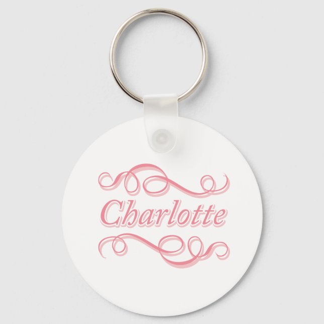 Chaveiro Pink Swirl Charlotte (Frente)