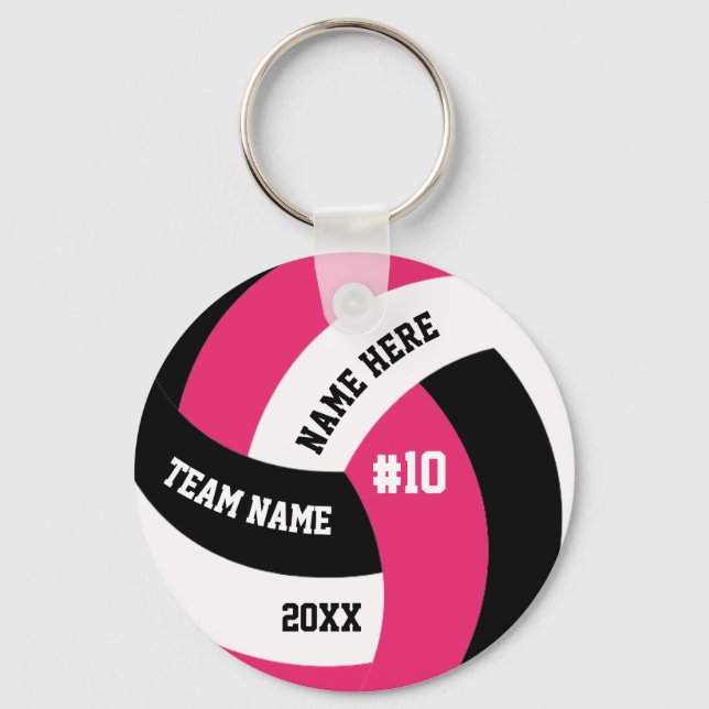 Chaveiro Pink Volleyball Keychains Bulk Cheap Girls Player (Frente)