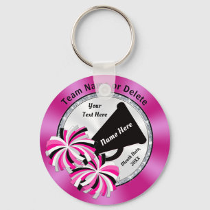 Chaveiro Pink, White, Black Personalized Cheer Keychains
