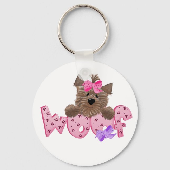 Chaveiro Pink Woof Dog (Frente)