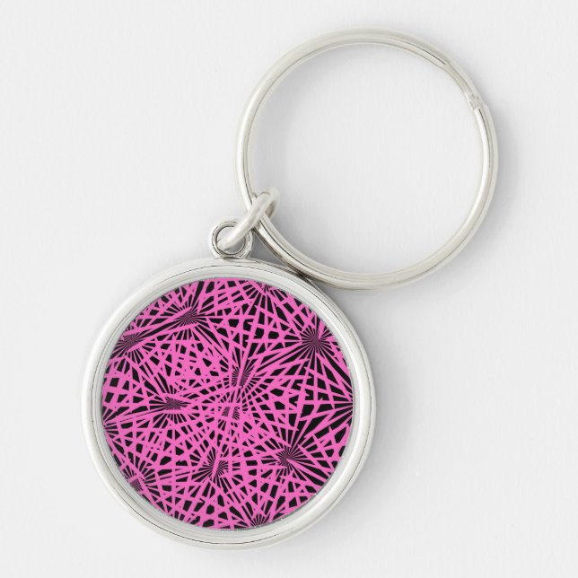 Chaveiro pinkblackanista floral (Frente)