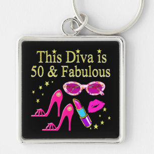 CHAVEIRO PINQUE ESTE DIVA É 50 E FABULOSO DESIGN