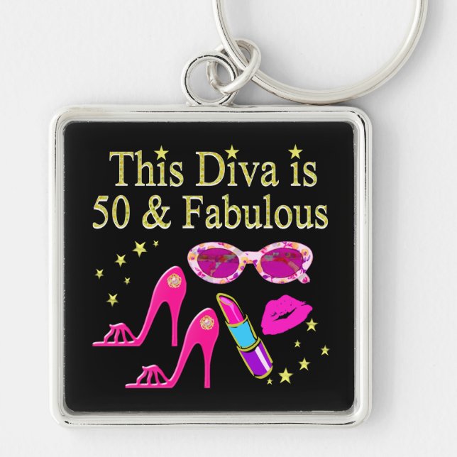 CHAVEIRO PINQUE ESTE DIVA É 50 E FABULOSO DESIGN (Frente)