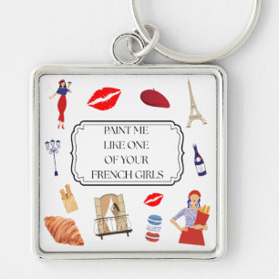 Chaveiro Pintar-me como uma de suas garotas francesas - est