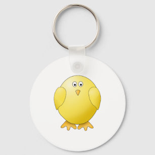 Chaveiro Pintinho bonito. Pássaro amarelo pequeno