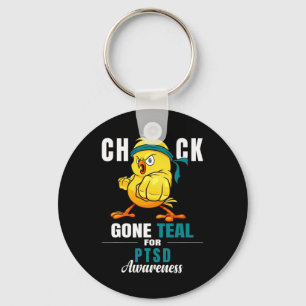 Chaveiro Pintinho Divertido Ficou Teal Ribbon Chicken Warri