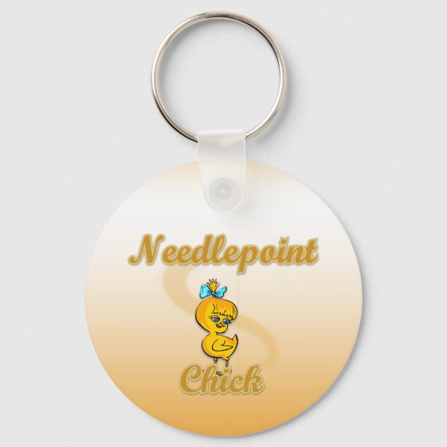 Chaveiro Pintinho do Needlepoint (Frente)