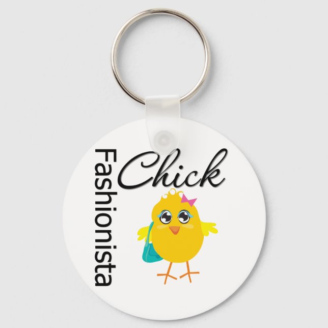 Chaveiro Pintinho fashionista (Frente)