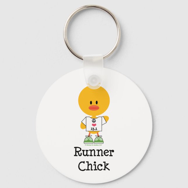 Chaveiro Pintinho Runner Peace Love 13.1 Key Chain (Frente)