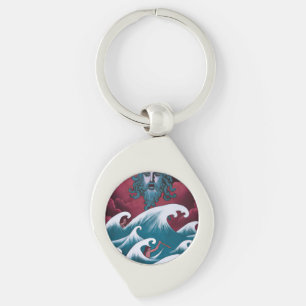 Chaveiro Pintura a óleo do Neptuno Carmesim