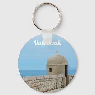 Chaveiro Pintura aquosa da parede da cidade de Dubrovnik