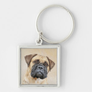 Chaveiro Pintura Bullmastiff - Arte Cachorra Original