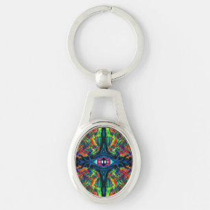 Chaveiro Pintura com torção de olhos e trippy