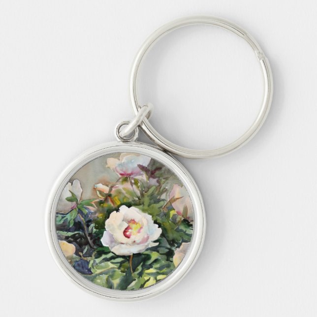 Chaveiro Pintura da aguarela das flores bonitas (Frente)