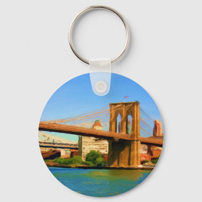 Chaveiro Pintura da ponte Brooklyn (Frente)