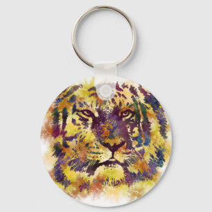 Chaveiro pintura de abstrato Lion