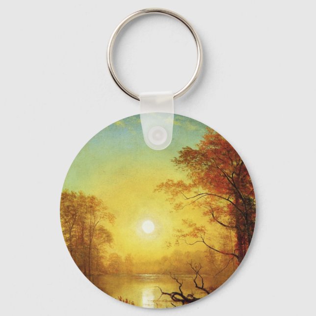 Chaveiro pintura de Albert Bierstadt, Nascer do Sol, (Verso)