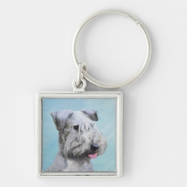 Chaveiro Pintura de Cesky Terrier - Arte de Cachorro Origin (Frente)