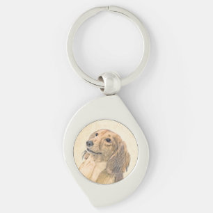 Chaveiro Pintura de Dachshund (Longhaired) - Arte de Cão O